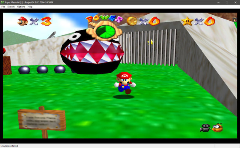 Project64 game Super Mario 64