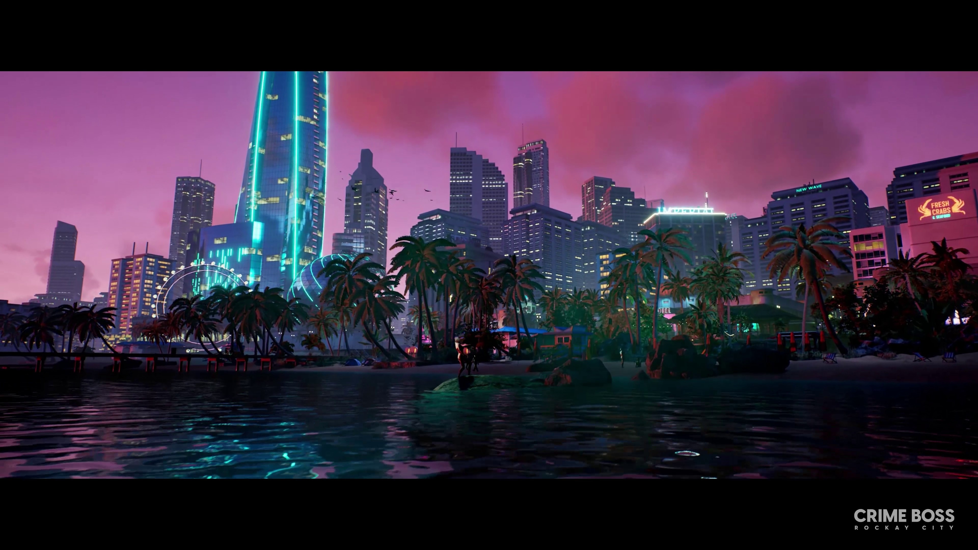 (Rockay City is clearly visually inspired by 90s Miami.)