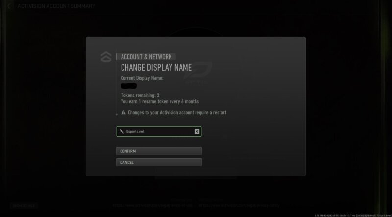 how to change your name in call of duty 3