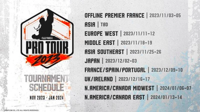 Capcom Pro Tour 2023 Schedule