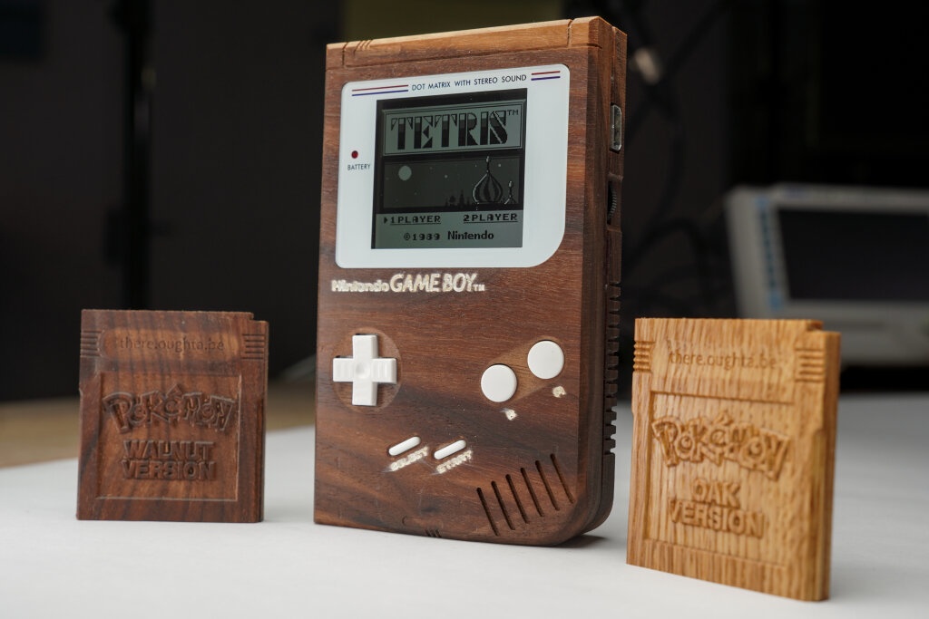(Nintendo GameBoy and Pokémon games made of wood. (Image: there oughta be))