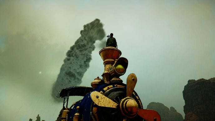 Crimson Desert: An Open World Blend of Unresolved Threads with Alluring Spires and Phantom Locomotives