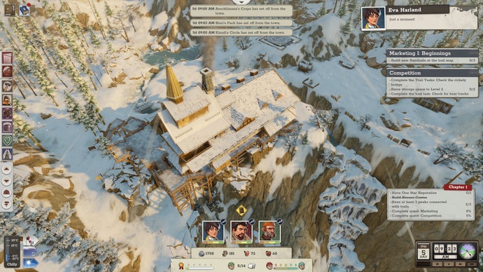 How many spoiled hikers are you able to immobilize in the mountain tycoon game "Above the Snow"?