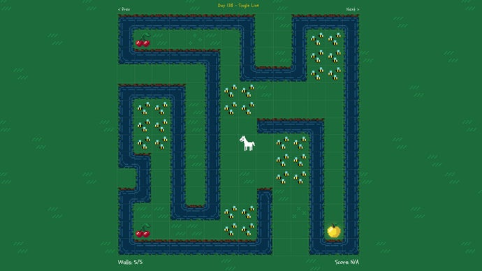 Corral a Grass-Enjoying Horse in the Daily Puzzle Game Enclose.horse