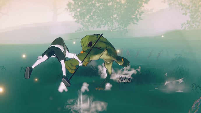 Confront a muscular frog and steer clear of its enormous tongue in the frantic BREKEKEKEX