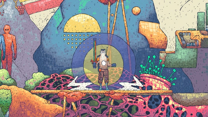 HEAVYDELIC: A Hand-Illustrated Platform Game Blending VHS Aesthetics and Comic Artwork, Grounded in Slavic Folklore from a Divergent Timeline