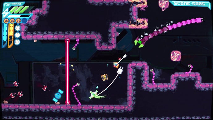 Hyperlinked: Steer a Space Shooter with an Odd Power Cord and Maintain Your Ship's Charge