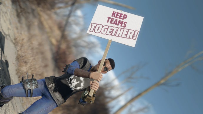 Unionized Microsoft Employees Demonstrate Against Bethesda Job Cuts; Modders Populate Fallout 4 with Protest Banners and OneBGS Branded Vault Suits