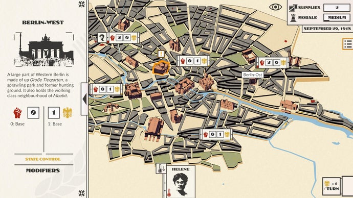 Overthrow the Kaiser in Crimson Resonances: Berlin, a Weimar-period turn-based strategy game influenced by Suzerain