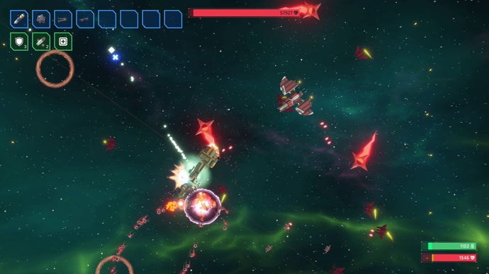 Spaceship Bullet Paradise: Seven Suns of Orion Provides What Vampire Survivors Lacks—Semi-Newtonian Mechanics and Railguns