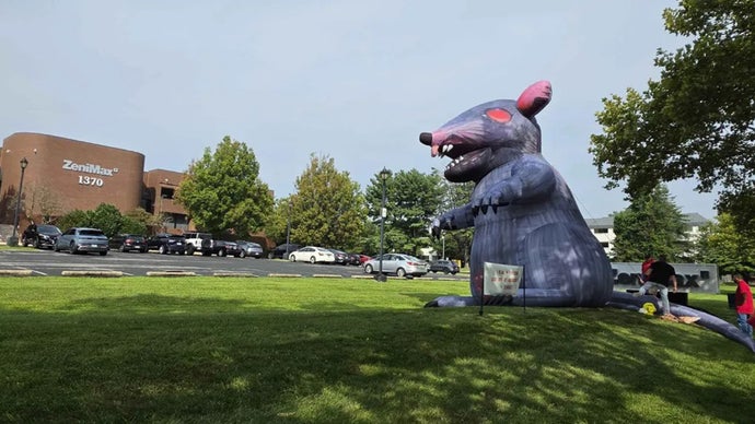 Xbox Chief Asha Sharma Visits Bethesda Headquarters Amid Employee Protests Featuring Red Flags and Inflatable Rat