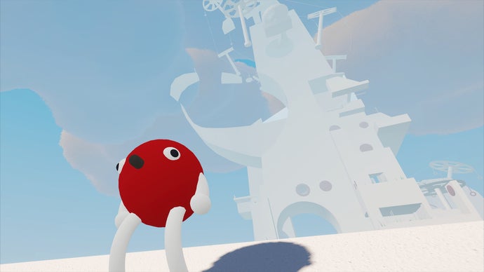 Big Stretch: An Amazingly Otherworldly Physics Platformer Jam Game Showcasing a Small Circular Character with Elongated Arms