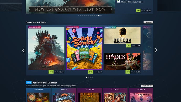 Valve Overhauls Steam's Homepage Promotions and Events with Algorithmic Emphasis to Foster Game Exploration and Sales